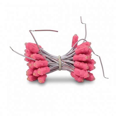 Led đúc F5 12V hồng JHL đế 9mm LD18