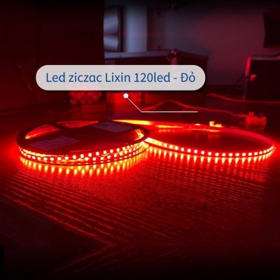 Led dây dán ziczac 12V 120 led đỏ LIXIN ngoài trời LS41