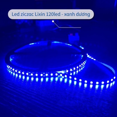 Led dây dán ziczac 12V 120 led xanh dương LIXIN ngoài trời LS47