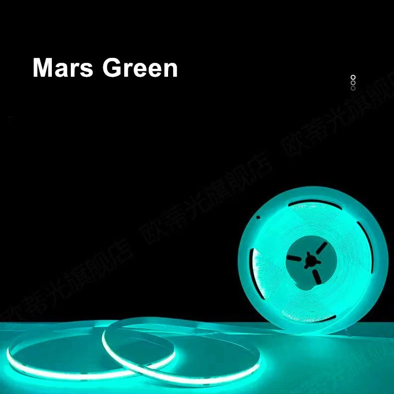 Led dây dán COB 12V 320 led xanh ngọc ngoài trời LS70