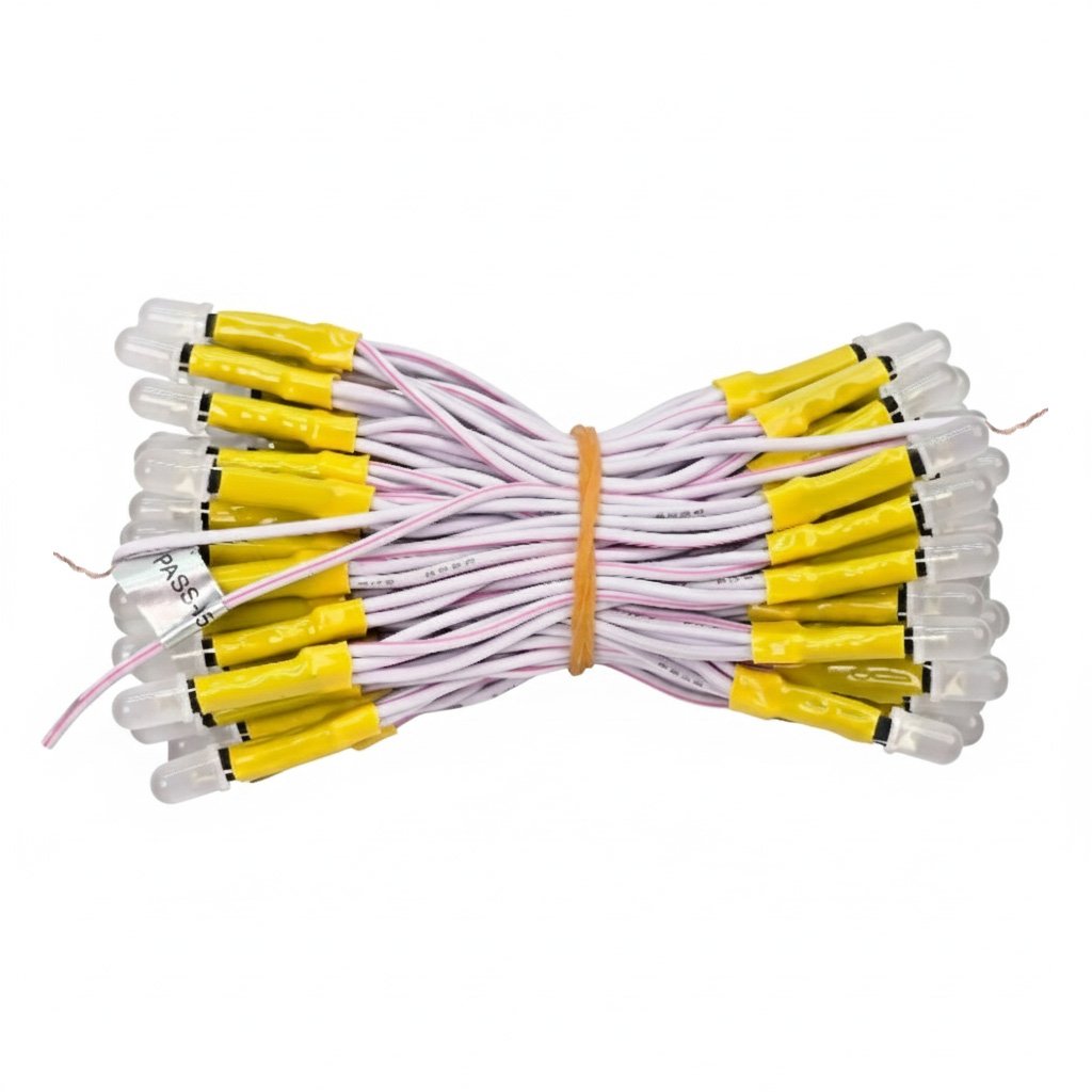 Led liền dây 5mm JIYI 12V vàng LR9