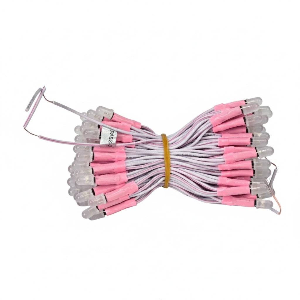 Led liền dây 5mm JIYI 12V hồng LR12