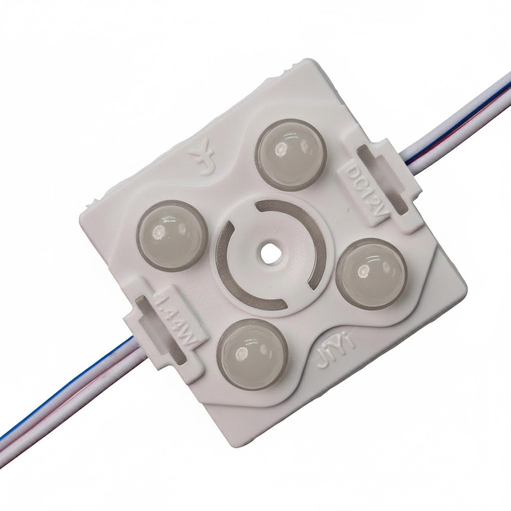 Led hắt module 4 bóng JIYI đế nhựa vàng nắng LH22