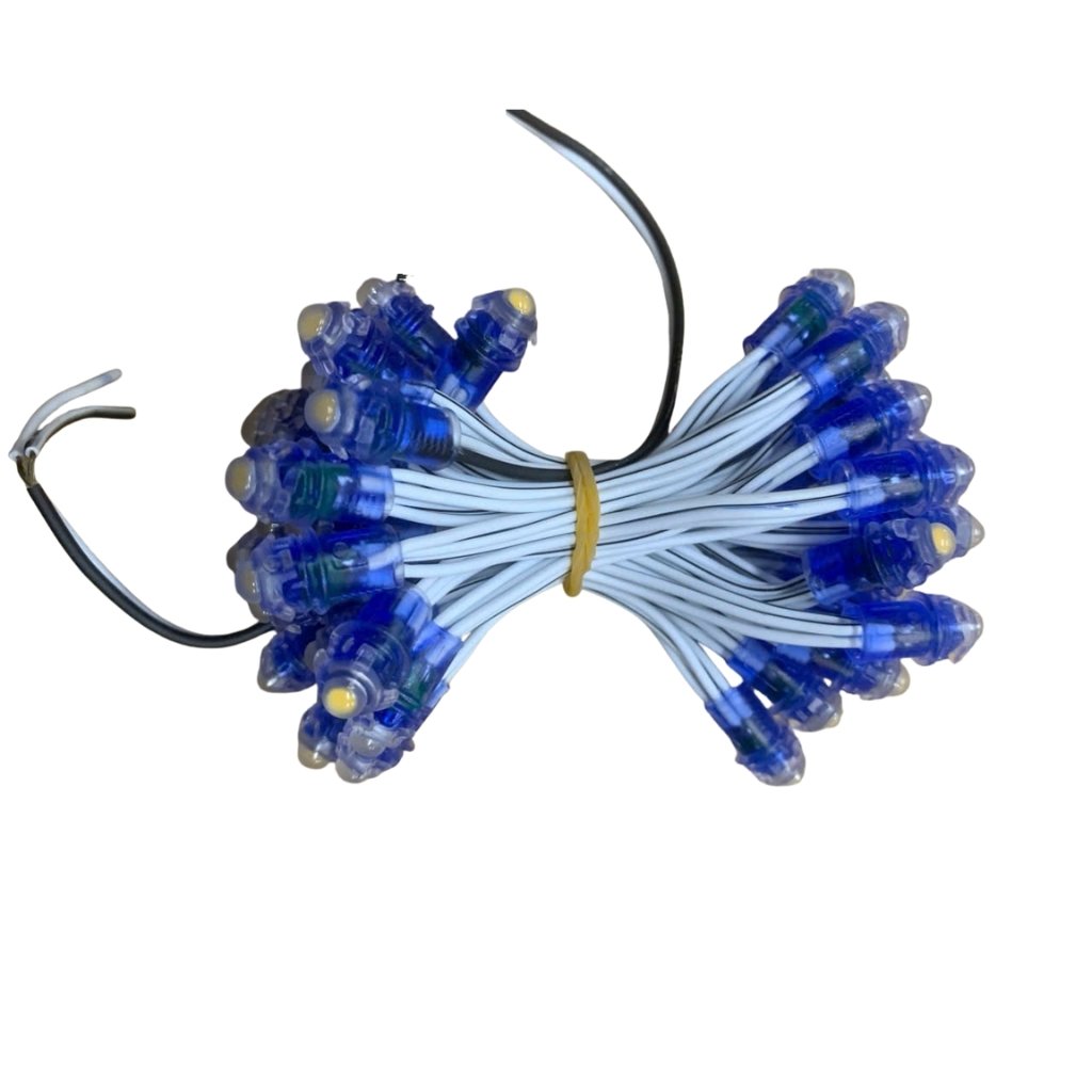 Led đúc F5 12V vàng nắng đế 9mm có main LD8