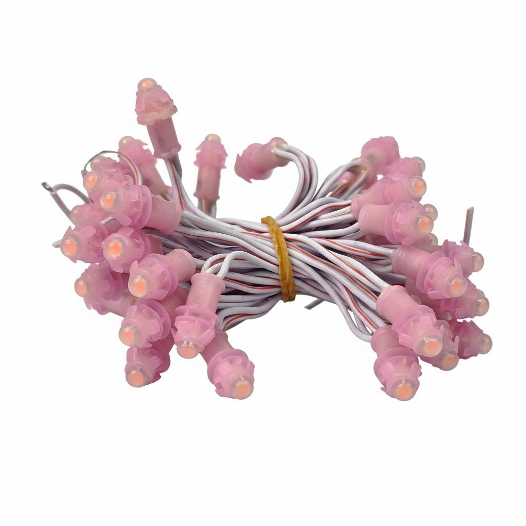 Led đúc F5 12V hồng TYY đế 9mm LD10