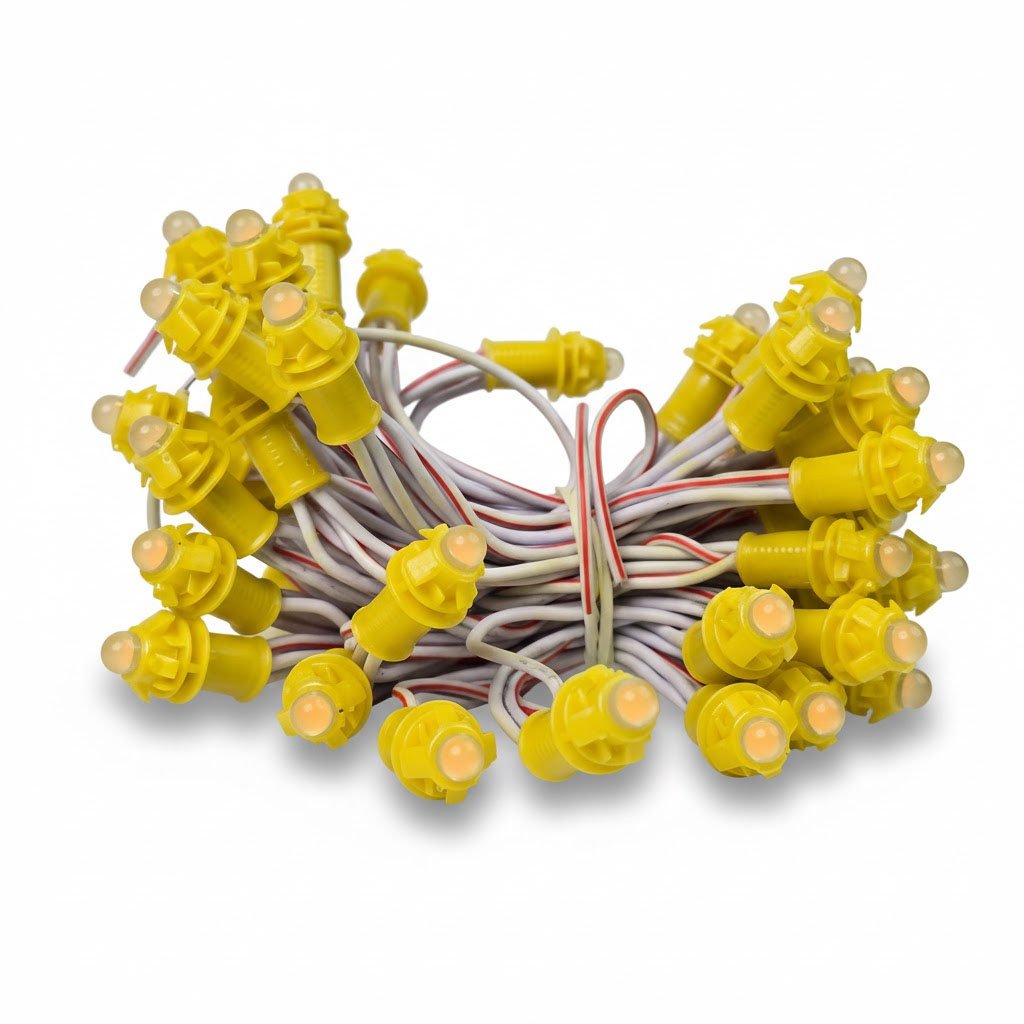 Led đúc F5 12V vàng TYY đế 9mm LD14