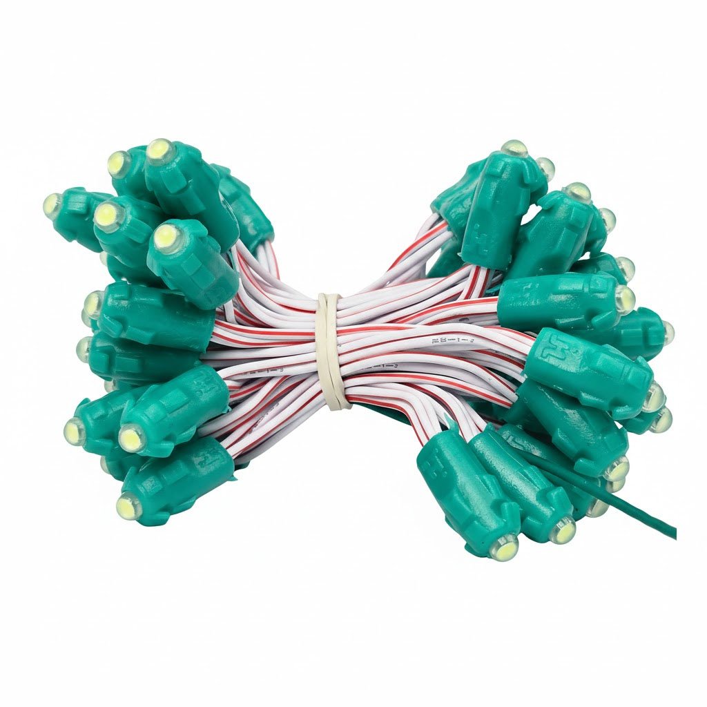 Led đúc F5 12V xanh lá JHL đế 9mm LD22