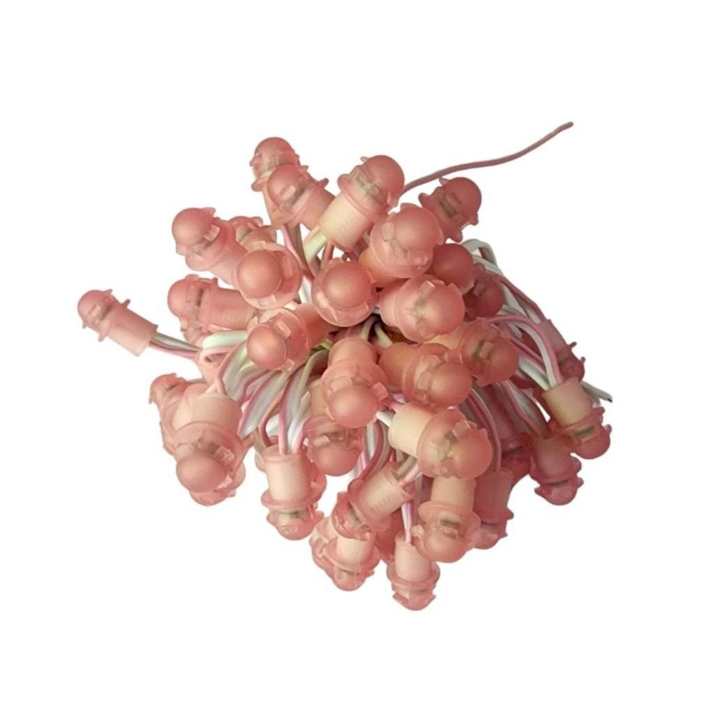 Led đúc F9 12V hồng SMD đế 9mm LD38