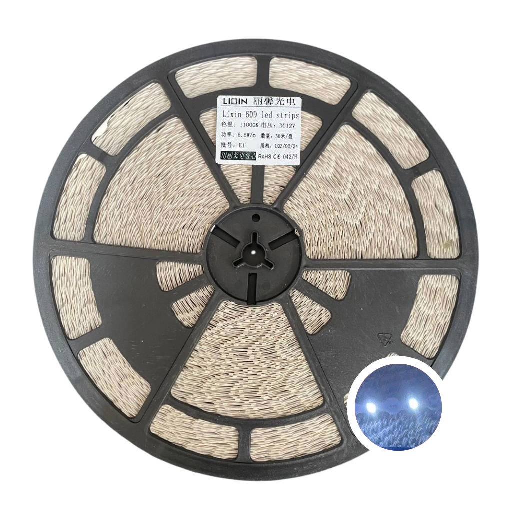 Led dây dán ziczac 12V 60 led trắng 11000K LIXIN ngoài trời LS34
