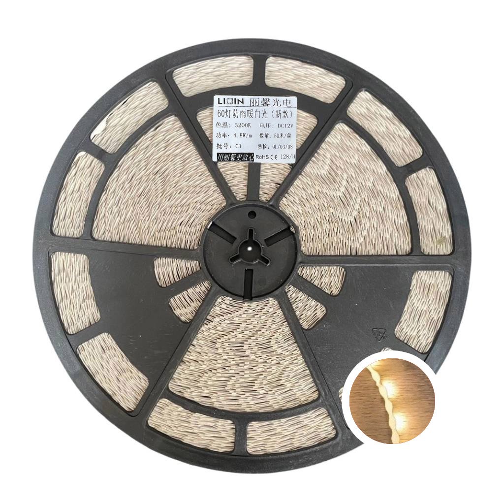 Led dây dán ziczac 12V 60 led vàng nắng 3200K LIXIN ngoài trời LS37