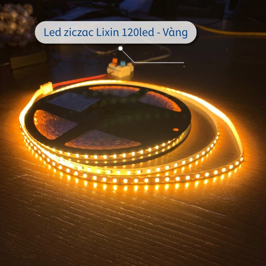 Led dây dán ziczac 12V 120 led vàng LIXIN ngoài trời LS45