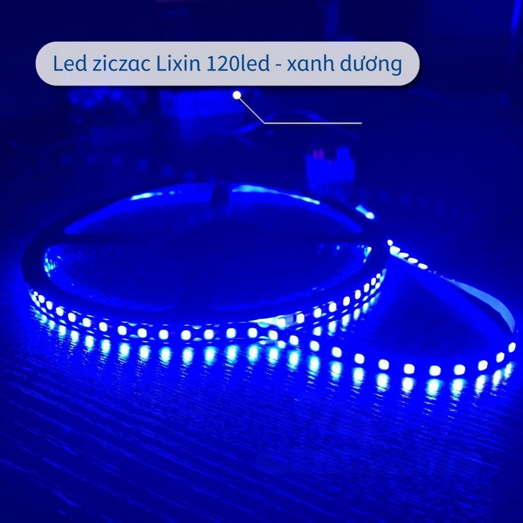 Led dây dán ziczac 12V 120 led xanh dương LIXIN ngoài trời LS47