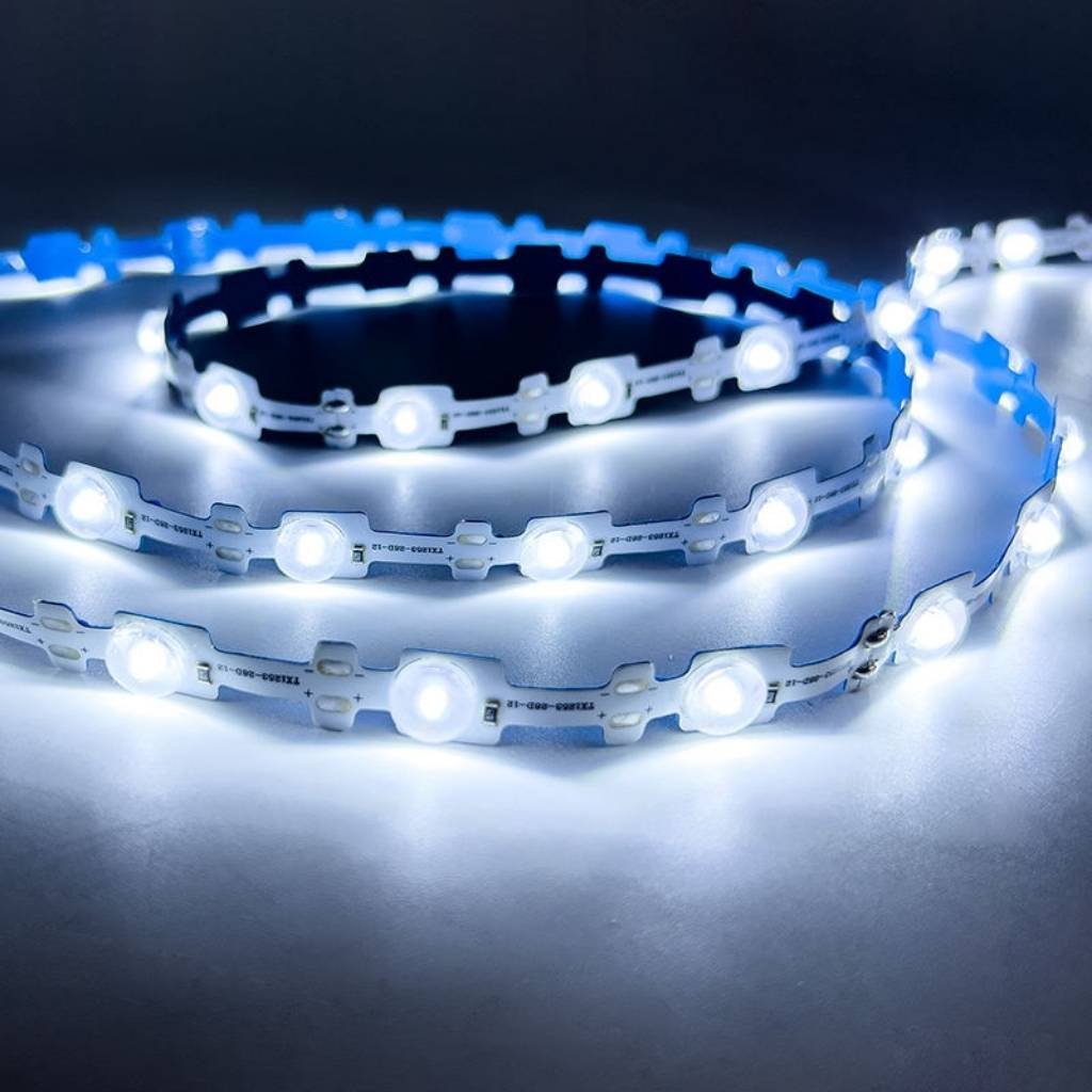 Led dây dán ziczac 12V 3030 thấu kính tỏa trắng ngoài trời LS53