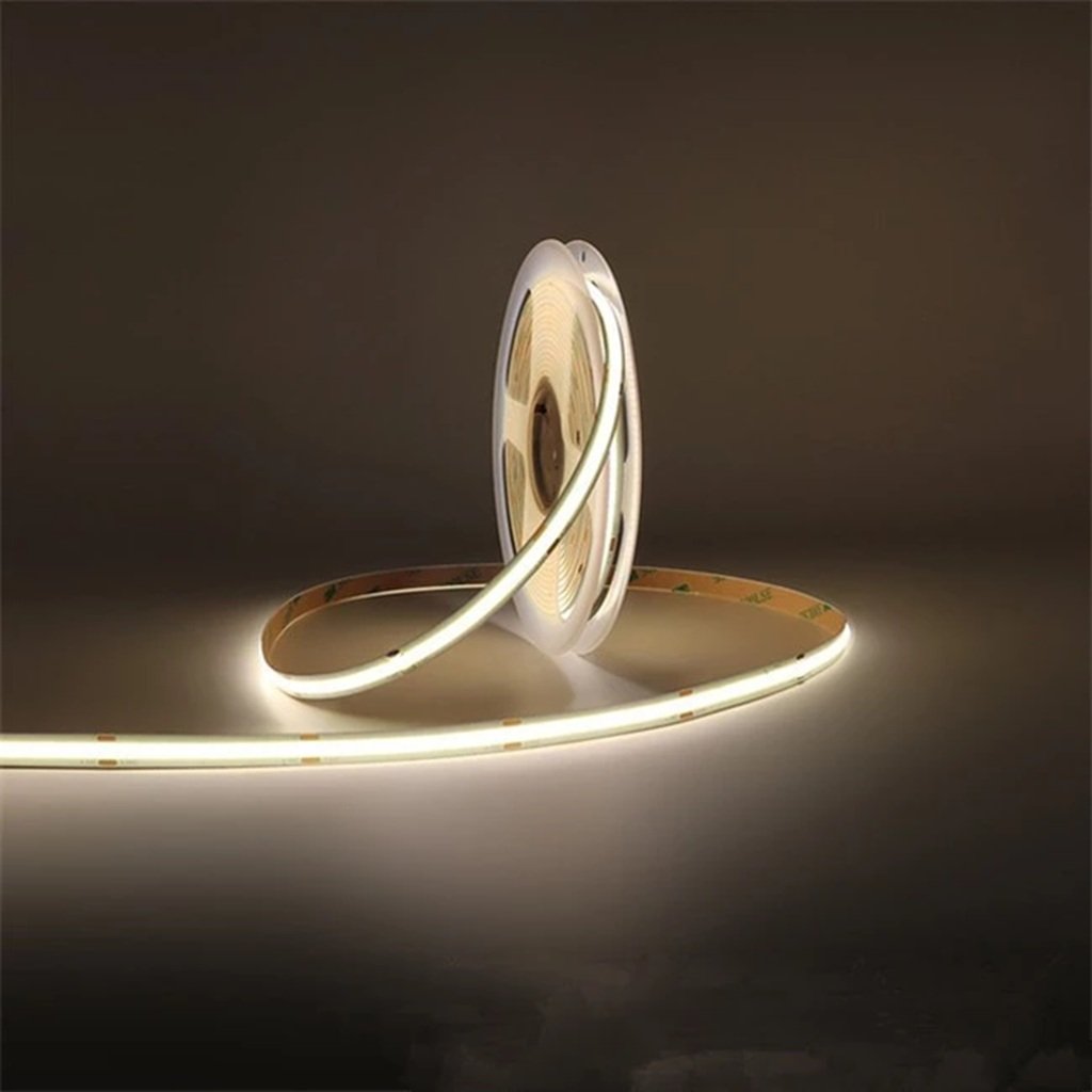 Led dây dán COB 12V 320 led trắng ấm ngoài trời LS63