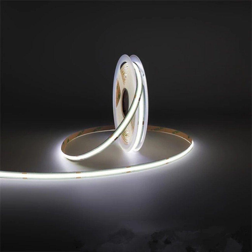 Led dây dán COB 12V 320 led trắng ngoài trời LS64